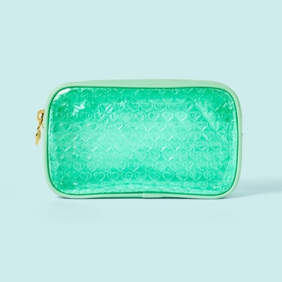 Bubble Hearts Small Pouch - Stoney Clover Lane x Target Light Green nwt